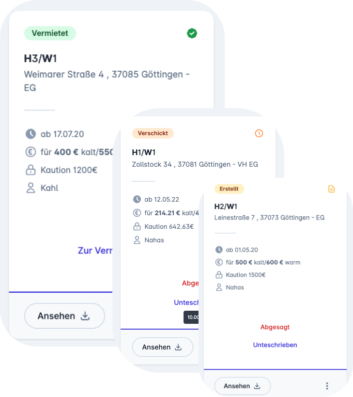 Mietvertragsverwaltung mit nahaus.de